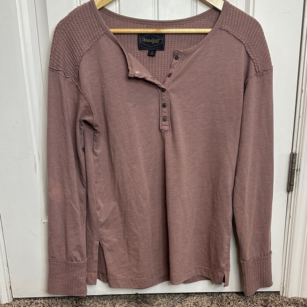 Threadgrit Waffle Knit LS top